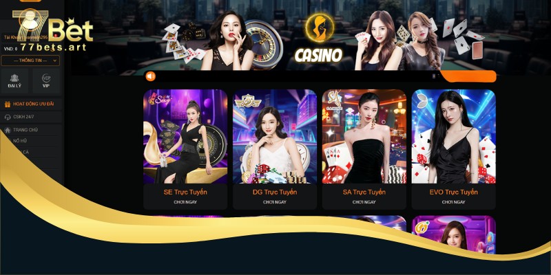 Casino 77bet – Đỉnh cao giải trí sòng bạc trực tuyến
