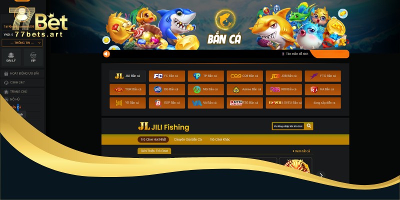 Khám phá sảnh Bắn cá 77bet – giải trí đỉnh cao, cơ hội lớn