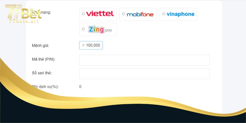 Nạp tiền vào tài khoản cá cược của anh em qua thẻ cào điện thoại